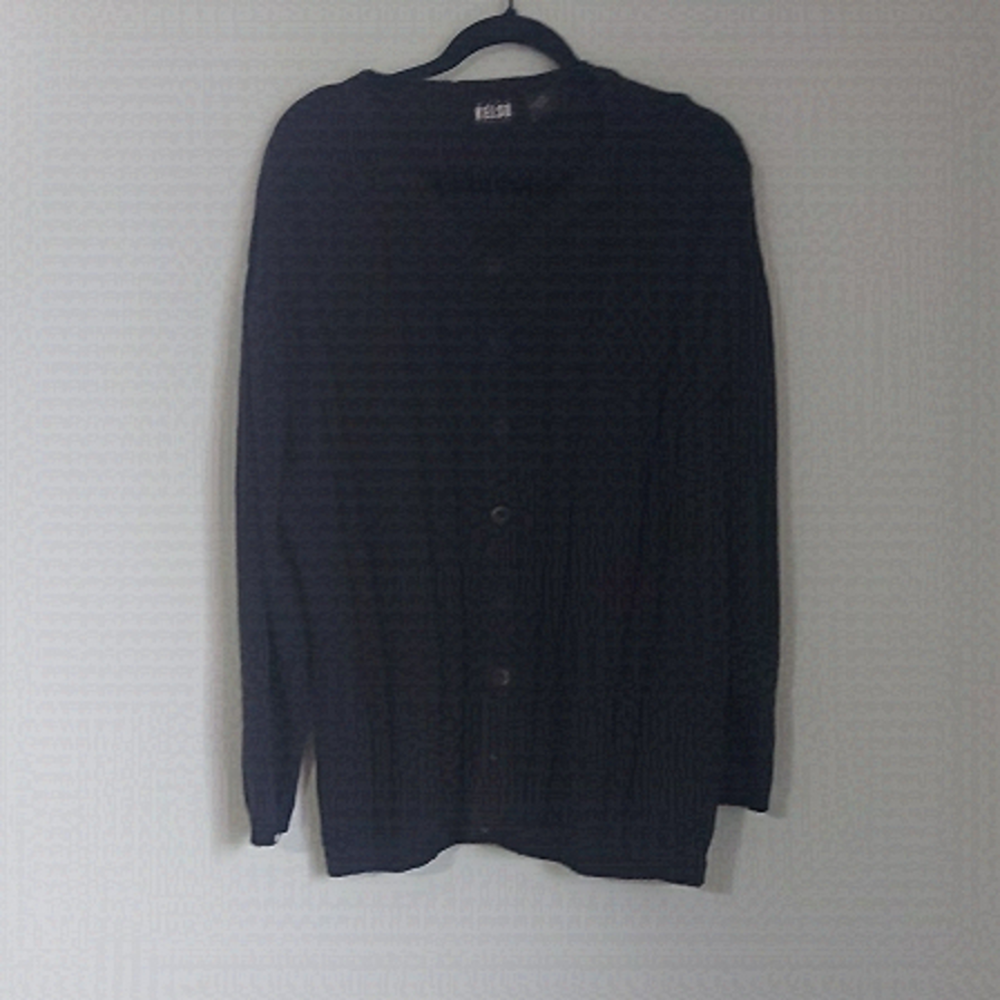 3XL black button up long sleeve sweater